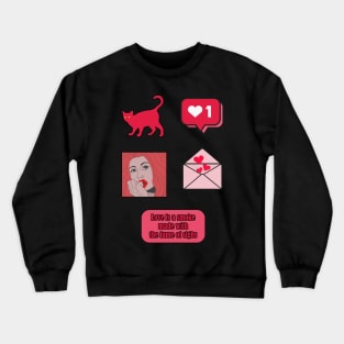 Valentines day sticker pack Crewneck Sweatshirt